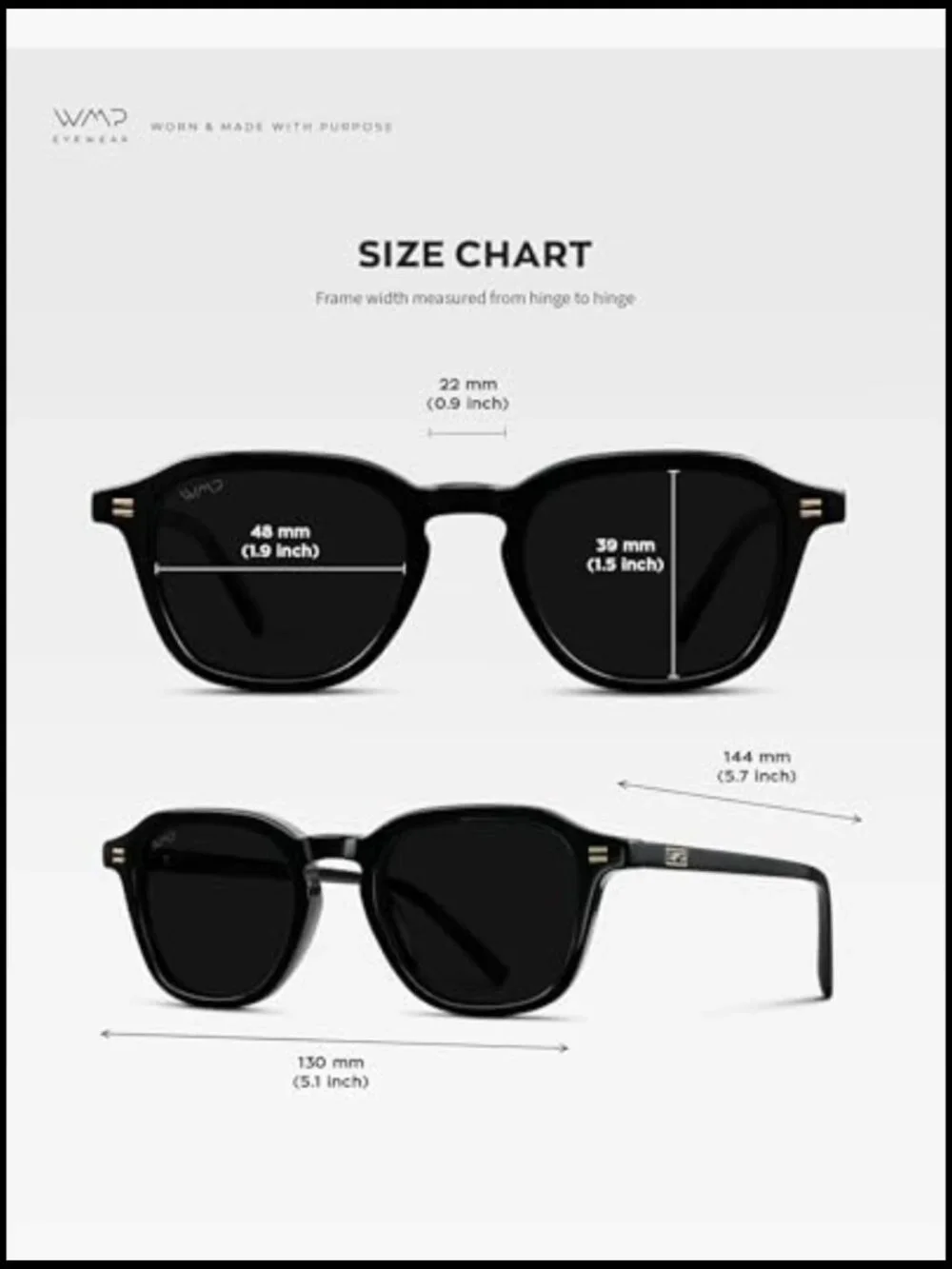 Men's Polarized Retro Square Sunglasses, Acetate Frame, Keyhole Bridge
